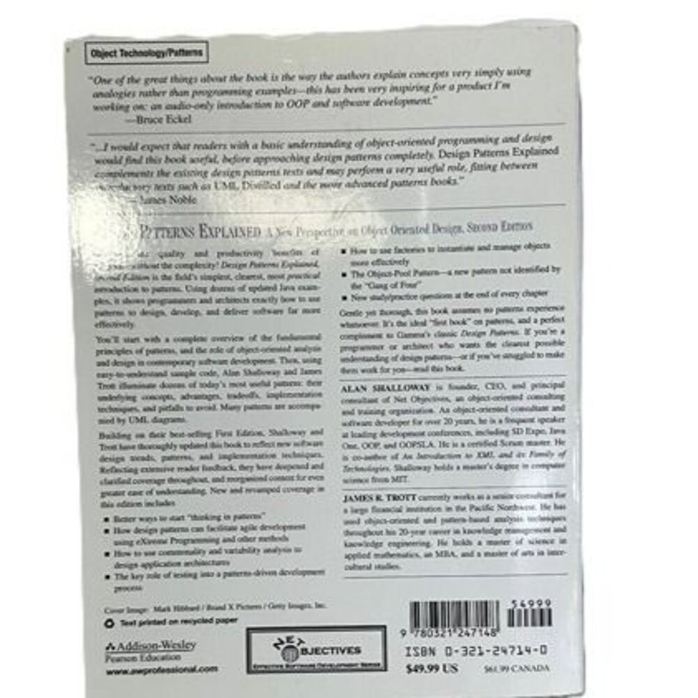 Design Patterns Explained (2nd Edition) by Alan Shalloway & James R. Trott - Picture 2 of 2